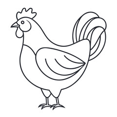 chicken in monoline style