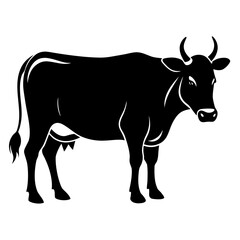 Fototapeta premium silhouette of a cow