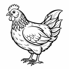 vector illustration of a chicken