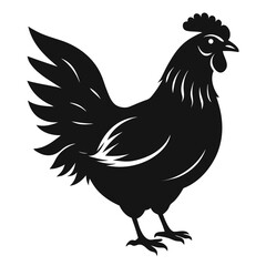 silhouette of a chicken