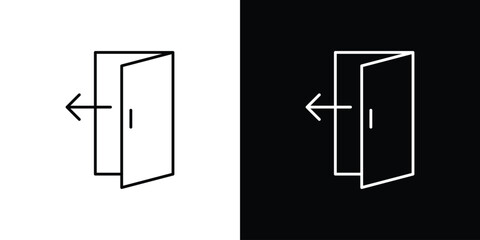 Sign out icons. vector symbol illustrations.