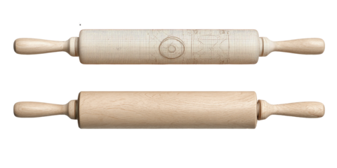 Two wooden rolling pins