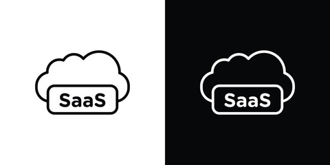 SaaS icons. vector symbol illustrations.