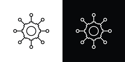 Multichannel marketing icons. vector symbol illustrations.