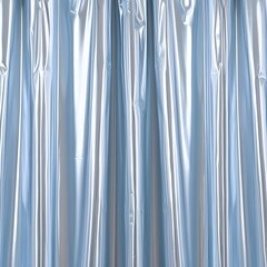 Silver Blue Draped Fabric Background, Shiny Metallic Textile Texture