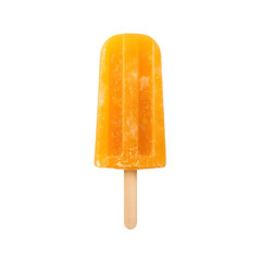 Orange Popsicle: A vibrant and refreshing orange popsicle stands ready to delight, its cool texture and sweet aroma offering a perfect treat on a hot summer's day.