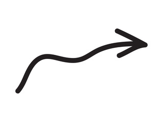 Wavy arrow pointing to the right, a graphic resource.
