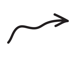 Dynamic Wavy Arrow Vector Illustration Against Dark Background for Navigational, Design and Creative Project Purposes.