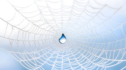 Dewdrop on Spiderweb Macro Photography Nature