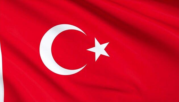 "Turkey national flag with red field and white crescent and star—symbolizing national pride, Islamic heritage, and sovereign identity."