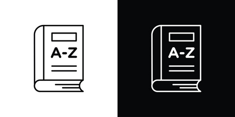 Dictionaries icons. vector symbol illustrations.