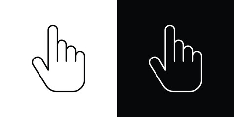 Cursor hand icons. vector symbol illustrations.