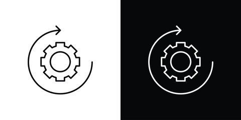 Continuous changes icons. vector symbol illustrations.