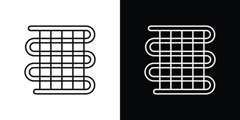 Condenser coil icons. vector symbol illustrations.