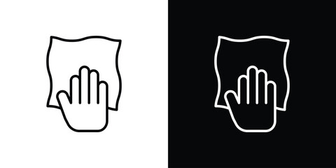 Cleaning cloth icons. vector symbol illustrations.