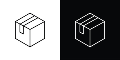 Boxes icons. vector symbol illustrations.