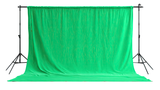 Green backdrop for photography or video production