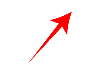 Bold Red Arrow Ascending Diagonally Against a Deep Black Background, Symbolizing Growth and Upward Trend.