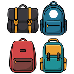 Cartoon bag vector icon illustration isolated on white background