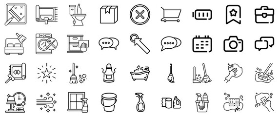 Collection of Cleaning and Household Service Icons