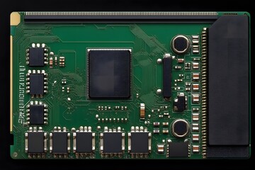 Closeup Green Circuit Board Technology Computer Hardware