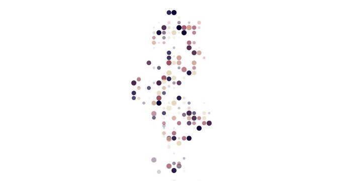 Colorful Dot Pattern Emerging as Tunisia Country Silhouette Animation