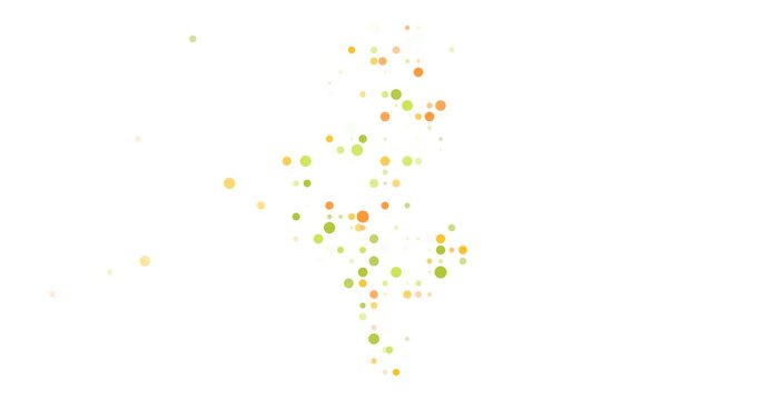 Vibrant Animation Circles Appearing and Fading in Tunisia Map Shape
