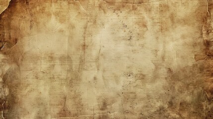 Fototapeta premium Nostalgic Textures: High-Quality Old Paper Style Background Material – Faded Beige and Sepia Tones, Delicate Paper Fibers Visible, Minor Tear Details, and Soft Creases That Mimic Centuries-Old Documen
