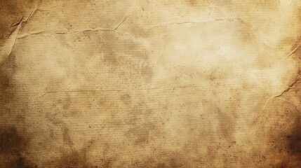 Naklejka premium Nostalgic Textures: High-Quality Old Paper Style Background Material – Faded Beige and Sepia Tones, Delicate Paper Fibers Visible, Minor Tear Details, and Soft Creases That Mimic Centuries-Old Documen