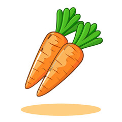 vector illustration of a carrot