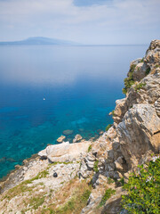 Skiathos Iskand around ruins of Byzantine Castle, Sporades, Thessaly, Greece