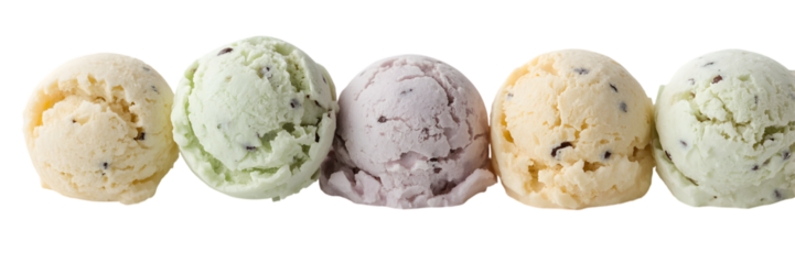 Ice Cream Scoop Array: An enticing lineup of colorful ice cream scoops, with a focus on texture and flavor. each scoop showcases a distinct hue, inviting viewers to savor the diverse flavors offered.