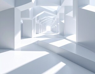 Infinite 3D geometric pattern with soft shadows