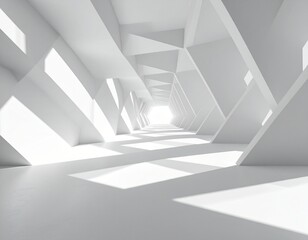 Obraz premium Infinite 3D geometric pattern with soft shadows