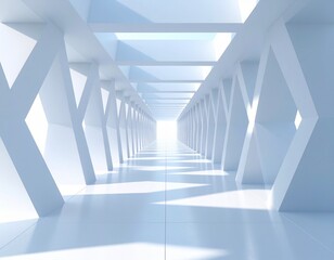 Obraz premium Infinite 3D geometric pattern with soft shadows