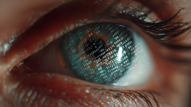 Mangevigne close up of an eye with datas scrolling --ar 9151  bc8f0011-8a8f-434e-b1eb-408fe3bcfbbc 0