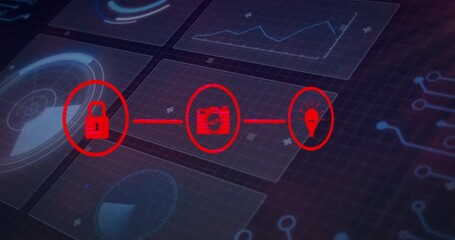 Red numeral 6 appearing, padlock fading, camera icon unlocking, lightbulb pulsing, signaling idea - Powered by Adobe