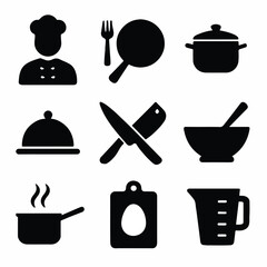 set of kitchen utensils