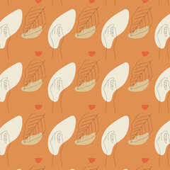 Modern abstract floral seamless pattern design