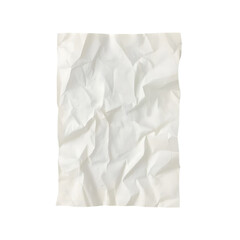 Obraz premium Crumpled paper texture: Close-up shot reveals a single sheet of crinkled, textured paper, showcasing the intricate patterns of the folds and creases against a clean, neutral background.