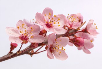 Delicate cluster of pale pink blossoms