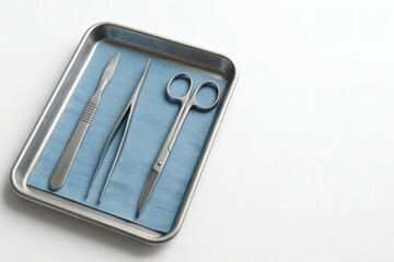  Sterile Surgical Instruments on Tray