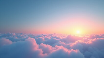 Realistic image of a glowing evening sky during the white nights season, featuring pastel tones and soft gradients in a horizontal layout. Great for background use or serene landscape projects.