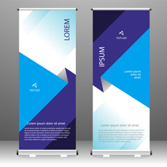 Business banner Roll up template design, for brochure, business, flyer, infographics. modern x-banner and flag-banner advertising. vector illustration