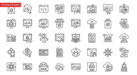 set of vector icons for web design