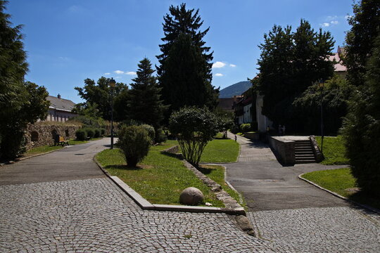 Public park Parkan in Prachatice, South Bohemia, Czech Republic, Europe
