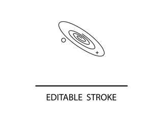 Abstract scientific concept illustration with editable stroke and clean design.