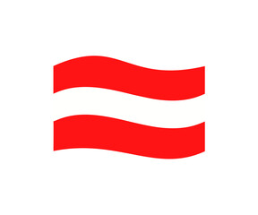 Austria waving flag illustration on transparent background.