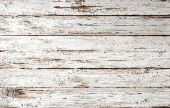 Weathered white wood planks with distressed paint showing natural wood grain underneath, creating a rustic texture