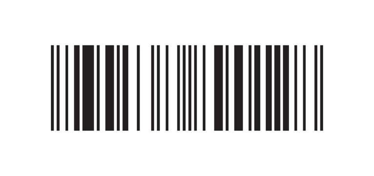 EAN-13 bar code isolated on white background. EAN13 QR code cut out. Barcode. Vector stock illustration